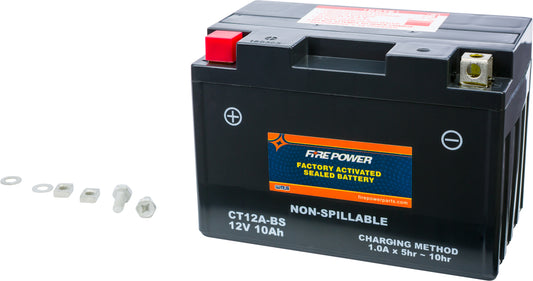 FIRE POWER CT12A-BS Sealed Factory Activated Motorcycle Battery for Suzuki, Kawasaki, and Aprilia Models