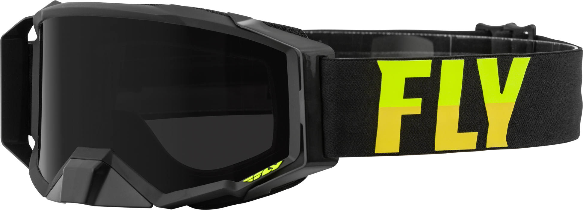Fly Racing Zone Pro W/C Goggle Black and Hi Vis with Dark Smoke Hydro Lens