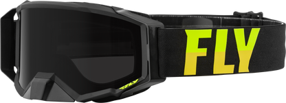 Fly Racing Zone Pro W/C Goggle Black and Hi Vis with Dark Smoke Hydro Lens