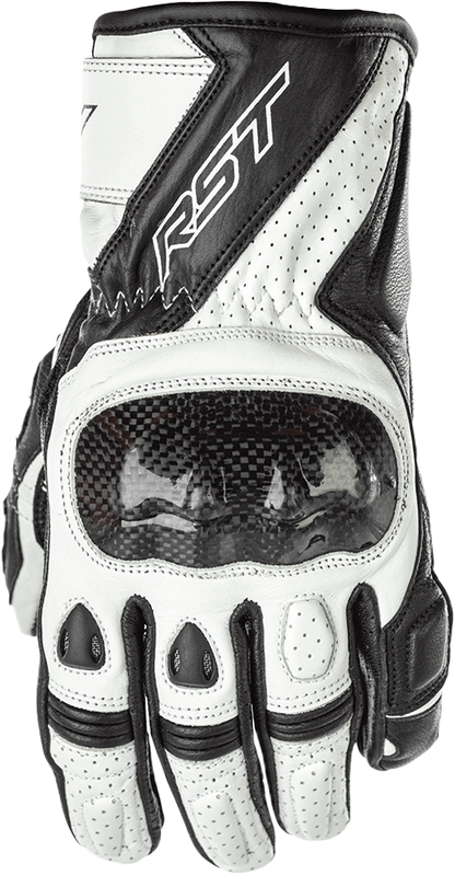 RST Women's Stunt III CE Glove in Black and White, Size Small