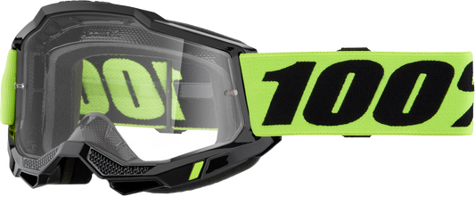 100 Percent Accuri 2 Goggle Neon Yellow Clear Lens - Superior Protection and Visibility