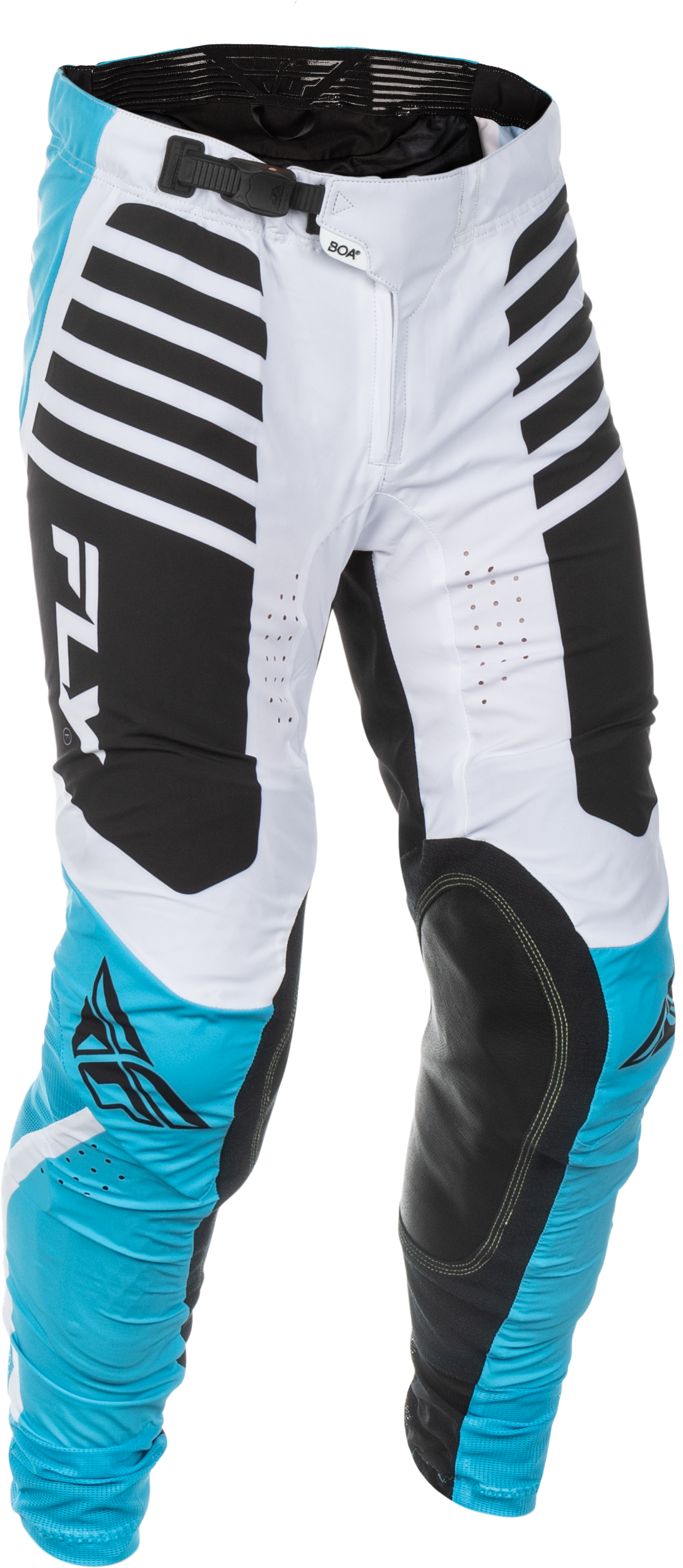 Fly Racing Lite Pants Blue/White/Black Size 30 - Lightweight Motorcycle Riding Pants with Mesh Panels and Adjustable Fit