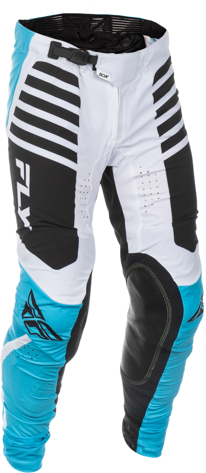 Fly Racing Lite Pants Blue/White/Black Size 28 – Lightweight Motorcycle Riding Pants with Kevlar Heat Shields