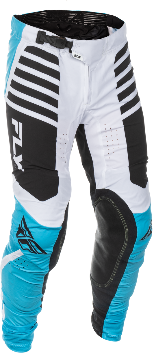Fly Racing Lite Pants Blue/White/Black Size 28 – Lightweight Motorcycle Riding Pants with Kevlar Heat Shields