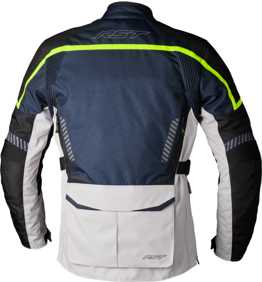 RST Maverick Evo CE Jacket Navy/Silver Textile 4XL – Adventure Touring Motorcycle Gear