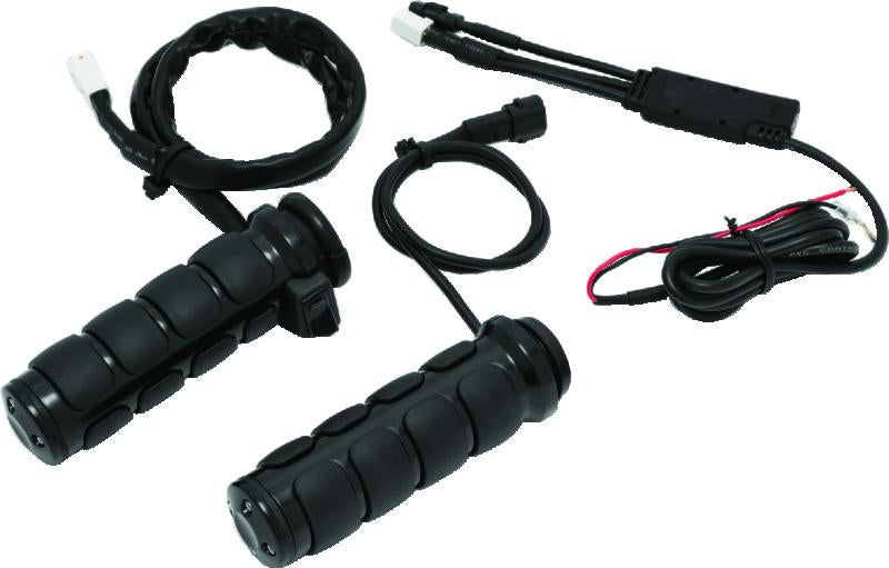 Kuryakyn Heated ISO Grips Throttle-By-Wire Gloss Black – Stay Warm on Cold Rides