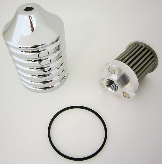 BILLET REUSABLE OIL FILTER CHROME