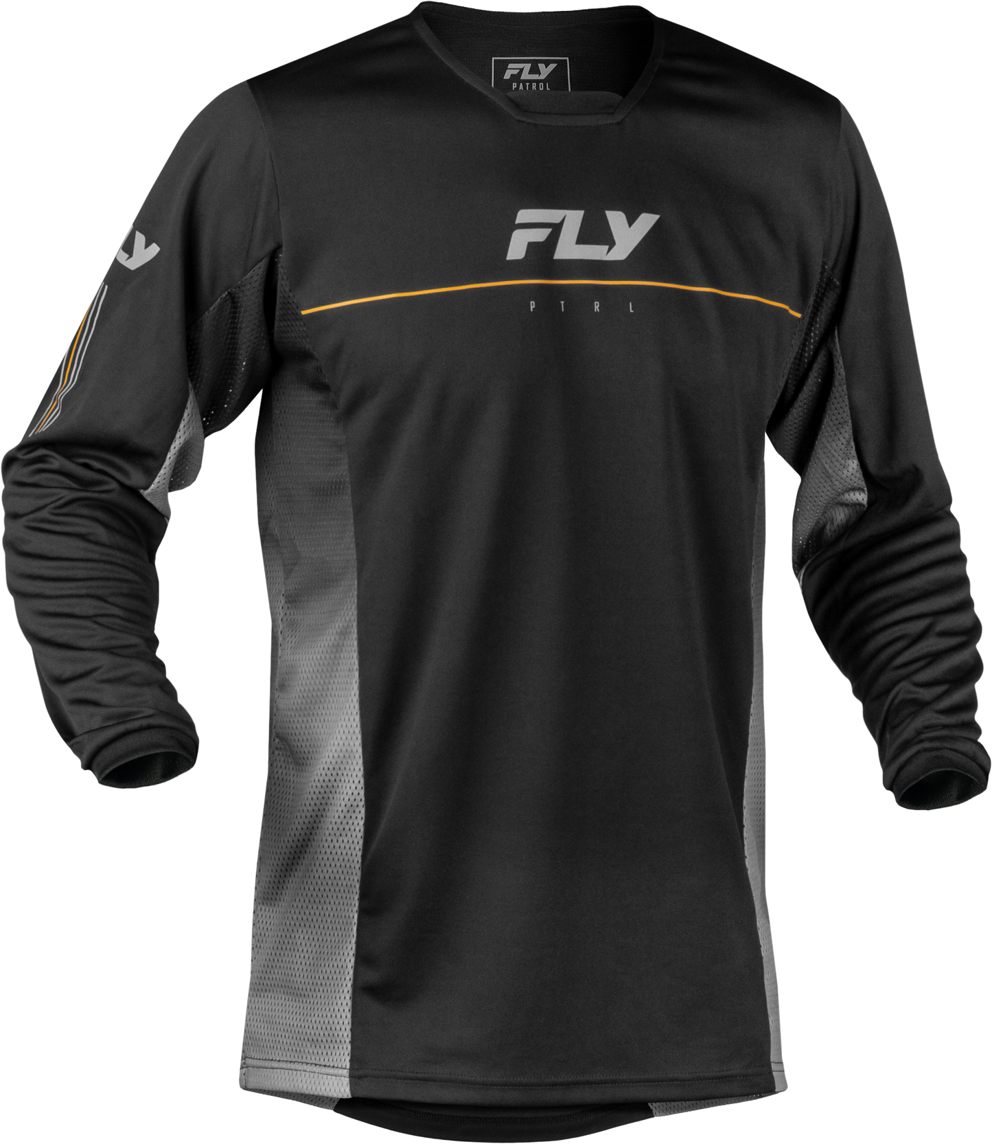 Fly Racing Patrol Jersey Black/Grey 2X - Durable Performance Motorcycle Jersey