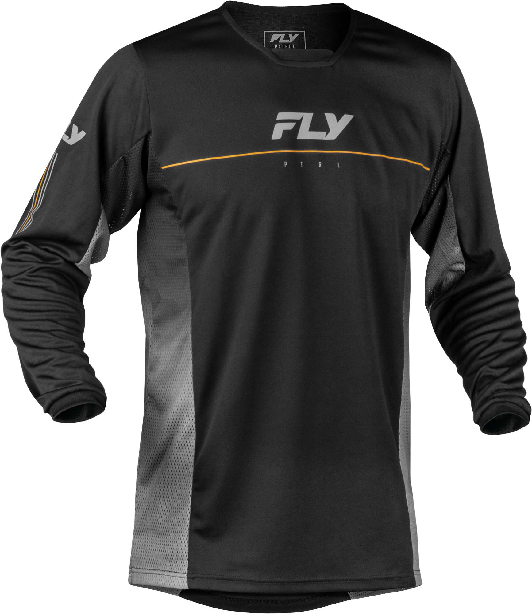Fly Racing Patrol Jersey Black/Grey 2X - Durable Performance Motorcycle Jersey
