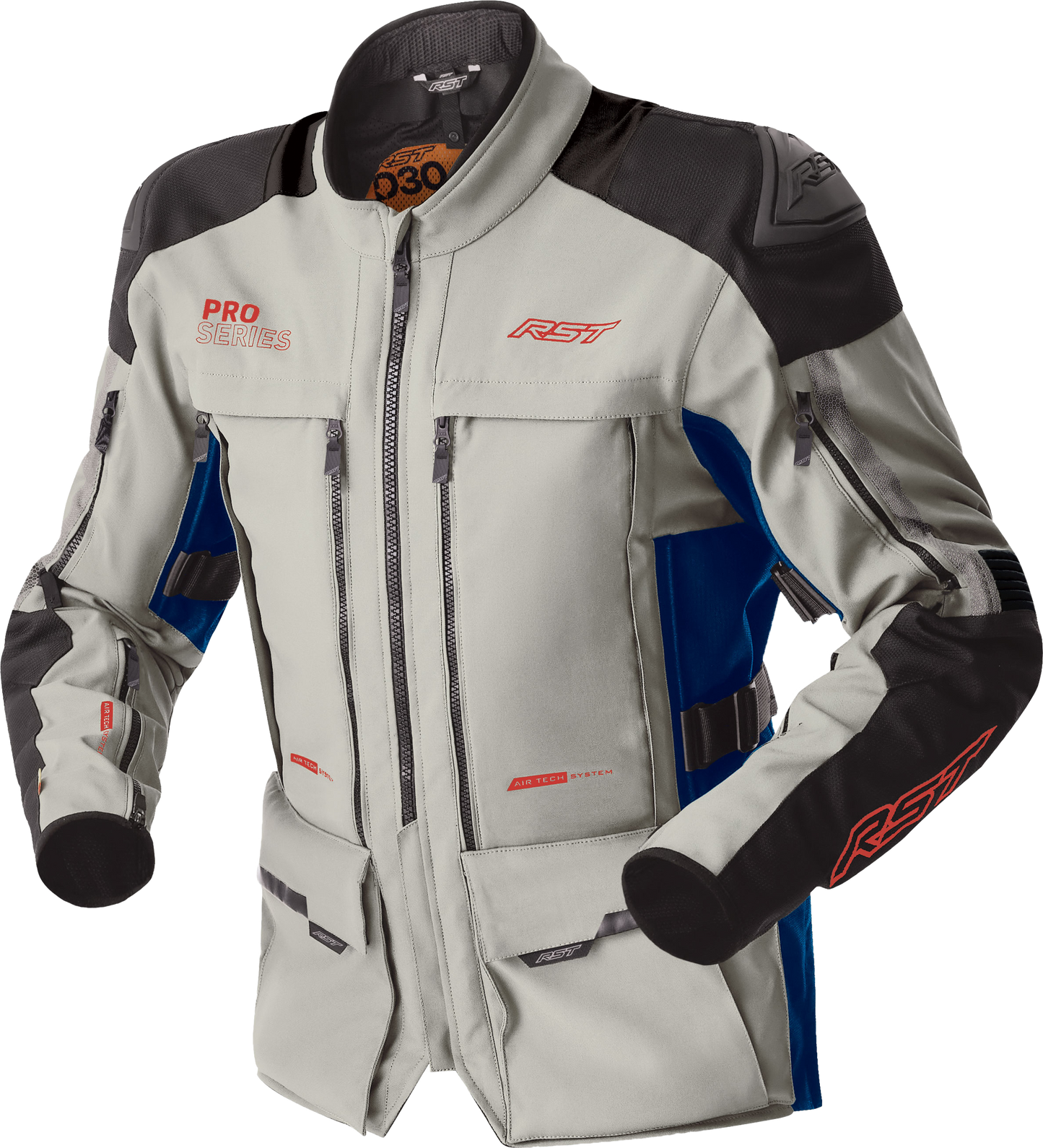 RST Women’s Pro Series Adventure D3O Jacket - Size XS, Silver/Blue Textile