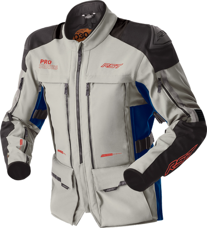 RST Women’s Pro Series Adventure D3O Jacket - Size XS, Silver/Blue Textile