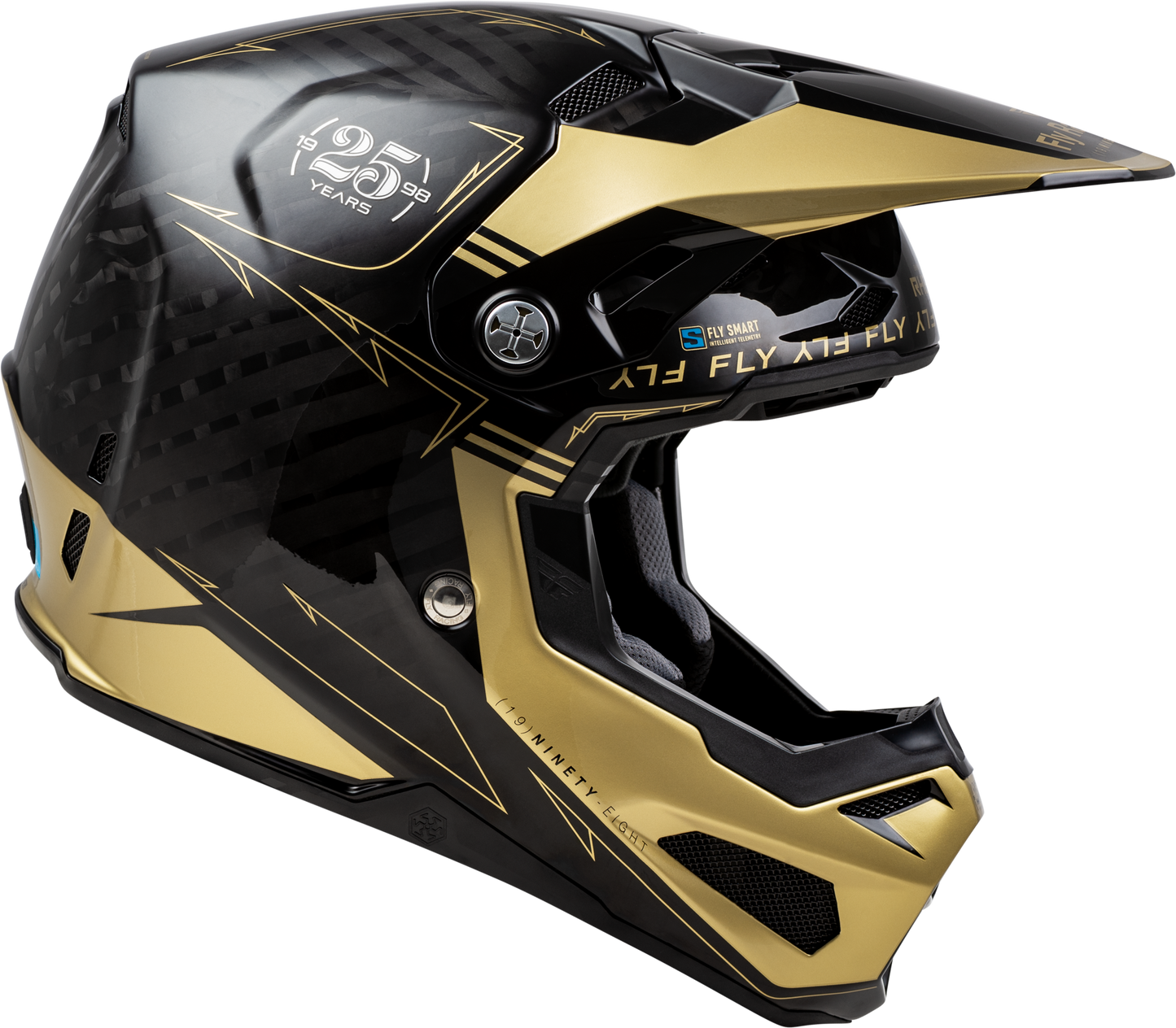 YOUTH FORMULA S CARBON LEGACY HELMET BLACK/GOLD YL