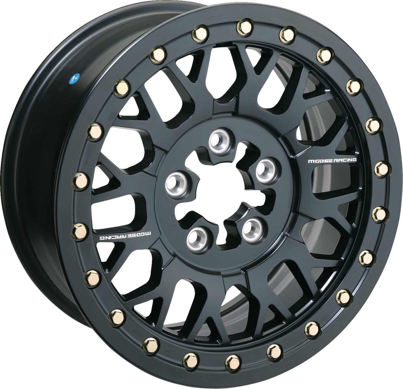 Moose Offroad 346X Beadlock Wheel - 15x7 Inches, 6 Lug Pattern, Black Finish