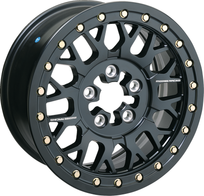 Moose Offroad 346X Beadlock Wheel - 15x7 Inches, 6 Lug Pattern, Black Finish