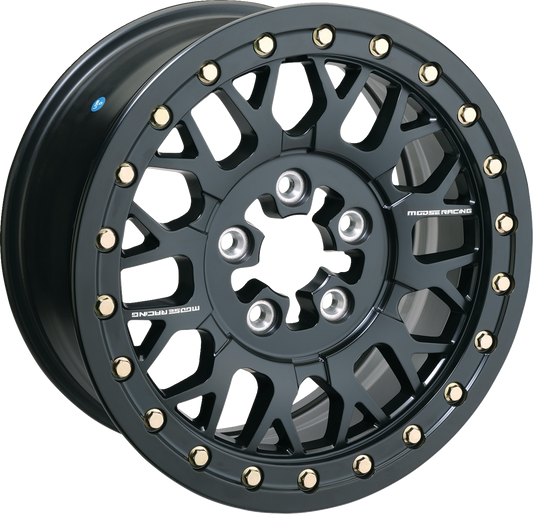 Moose Offroad 346X Beadlock Wheel - 15x7 Inches, 6 Lug Pattern, Black Finish