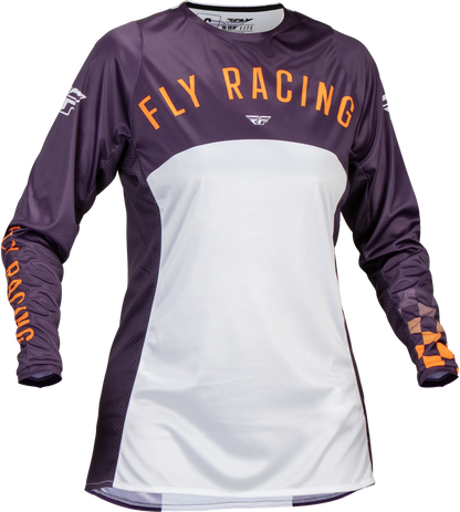 Fly Racing Women’s Lite Jersey Deep Purple, White & Neon Coral - Part 377-6212X