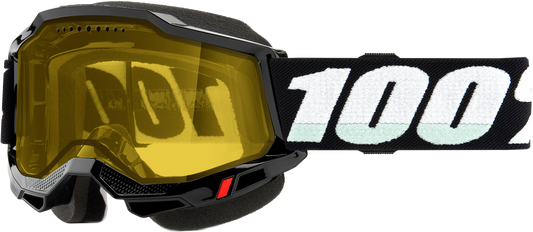 100-Percent Accuri 2 Snowmobile Goggle with Yellow Lens - Black Frame