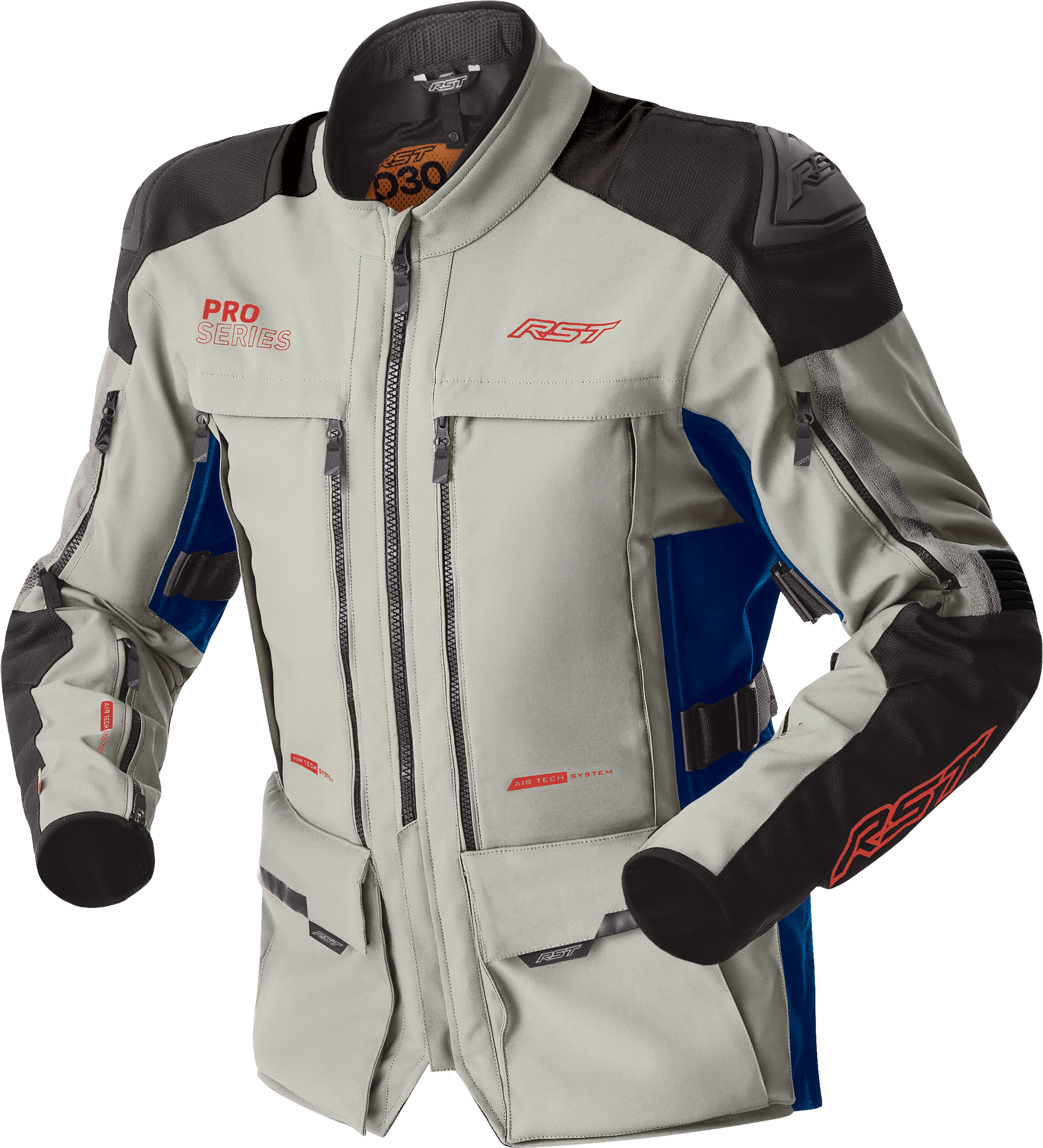 RST Ps Adventure D3O Jacket Silver/Blue Textile Motorcycle Jacket