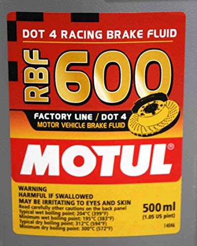 Motul MTL100949 8068HL RBF 600 Factory Line Dot-4 100 Percent Synthetic Racing Brake Fluid-500, 300. ml, 3 Pack