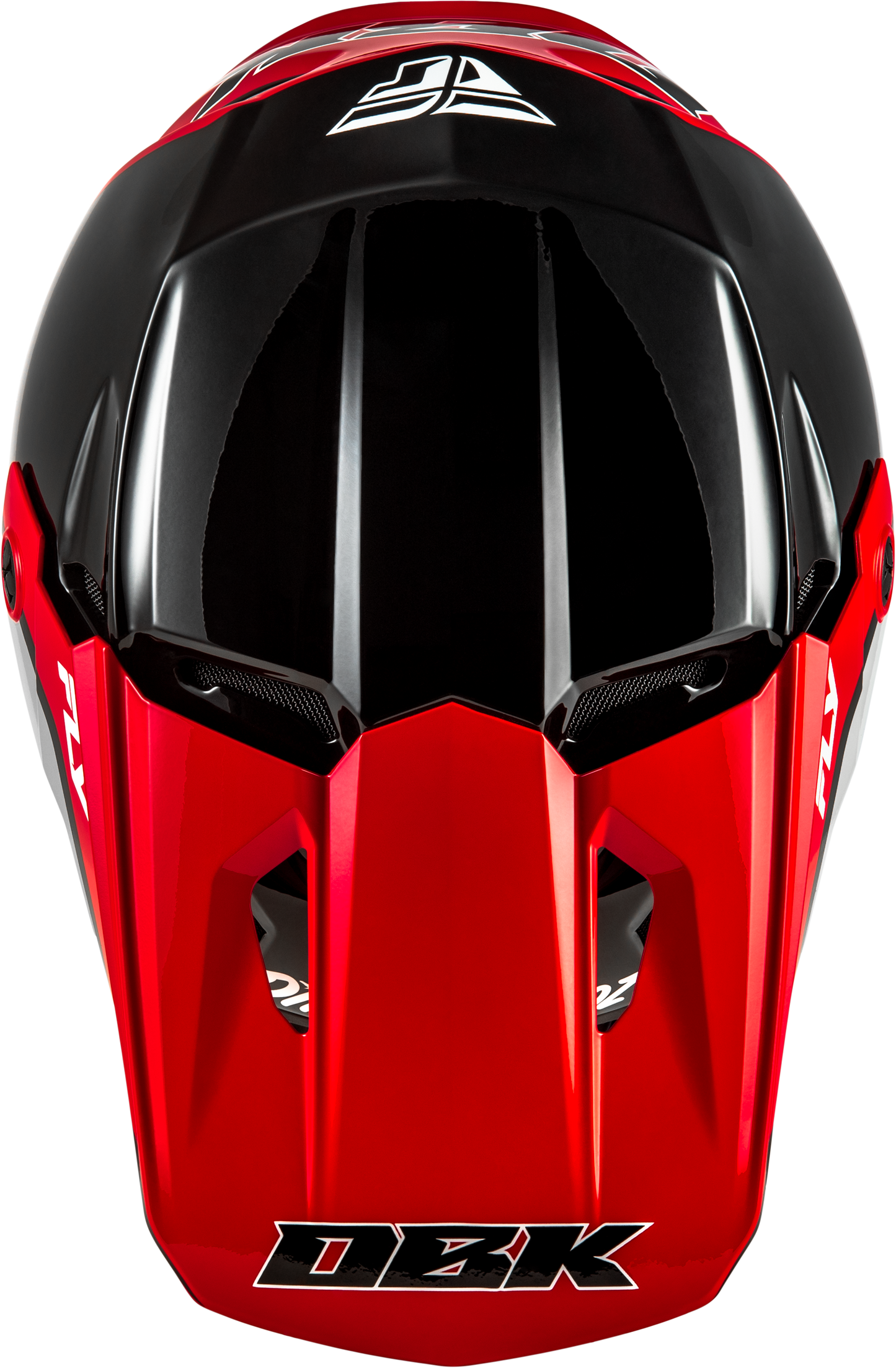 Fly Racing Kinetic DBK Helmet Black/Red/Grey - Part Number 73-86782X, Lightweight Off-Road Motorcycle Helmet with Advanced Ventilation