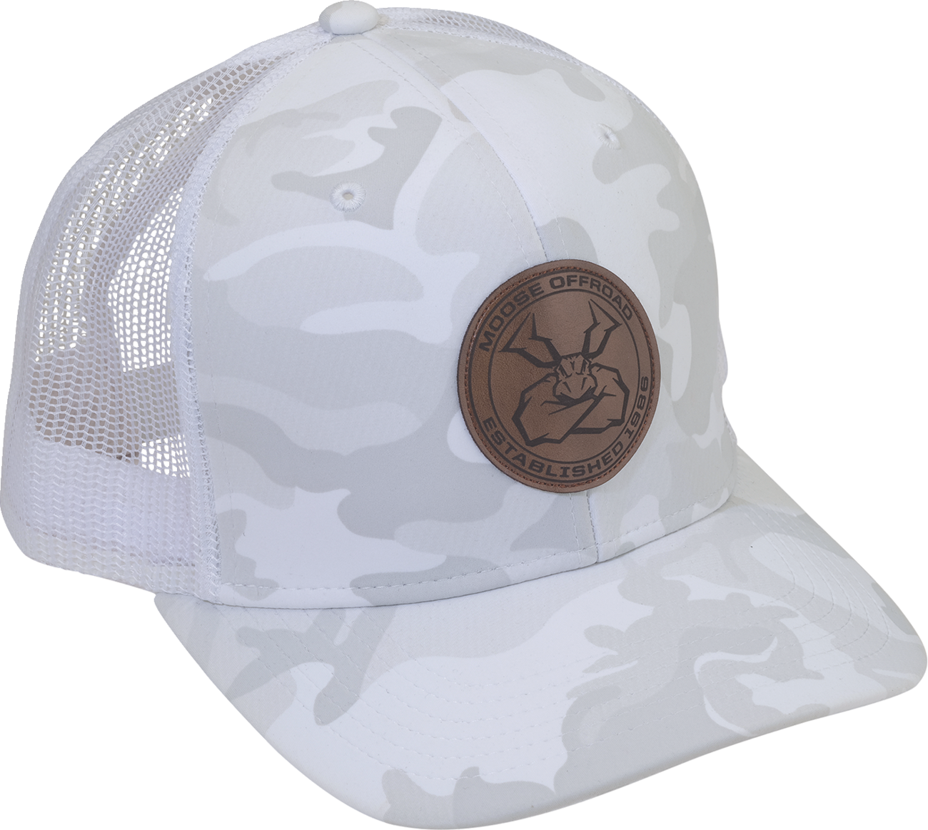 MOOSE OFFROAD White Camo Hat with Permacurve® Technology - Part PC040129