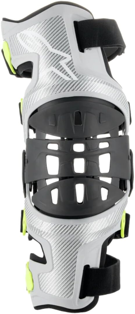 Alpinestars 6501319-195-XL/2XL Unisex-Adult Bionic 7 Knee Set Silver/Yellow Xl (Multi, one_size)