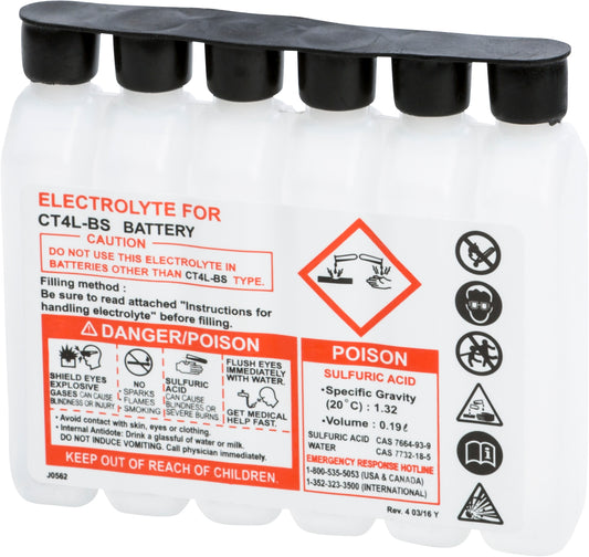 Fire Power 190CC CTX Sealed Battery Electrolyte Pack for Maintenance-Free Batteries