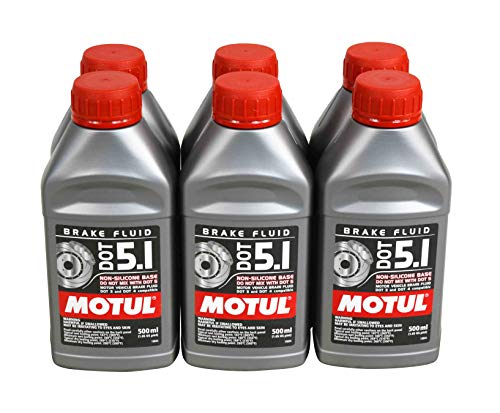Motul (6 Pack) 100951 100% Synthetic Brake Dot 5.1 Brake Fluid 1/2 Liter or 500 ml