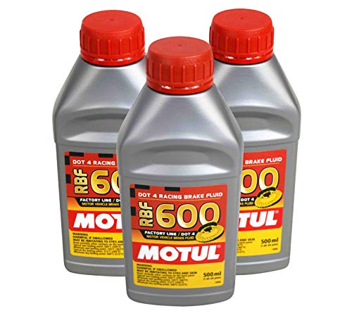 Motul MTL100949 8068HL RBF 600 Factory Line Dot-4 100 Percent Synthetic Racing Brake Fluid-500, 300. ml, 3 Pack
