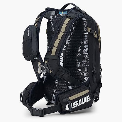 USWE Core Backpack, a High End Daypack for Enduro, Dirtbike, Moto, Black (25L Mud Green)