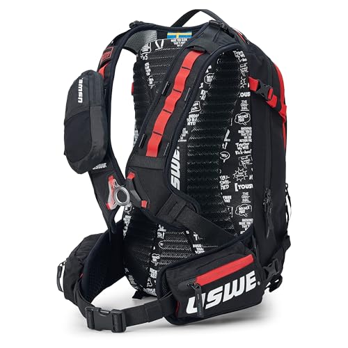 USWE Core Backpack, a High End Daypack for Enduro, Dirtbike, Moto, Black (16L USWE Red)