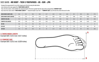 Alpinestars Tech 3S Youth MX Boots (White/Black/Enamel Blue, 4)