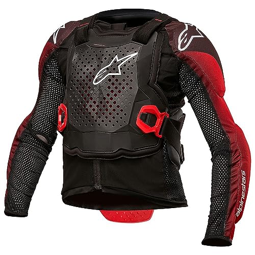 Alpinestars 6546624-123-S/M: Bionic Tech Youth Protection Jacket Blk/Wht/Red Sm/Md