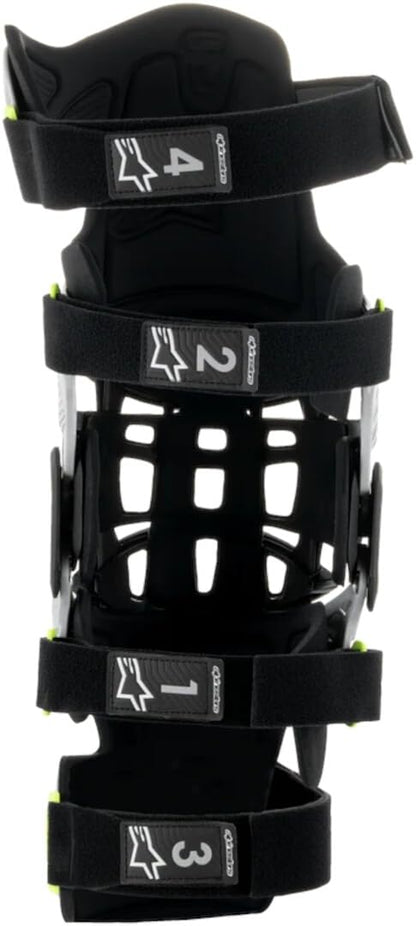 Alpinestars 6501319-195-XL/2XL Unisex-Adult Bionic 7 Knee Set Silver/Yellow Xl (Multi, one_size)