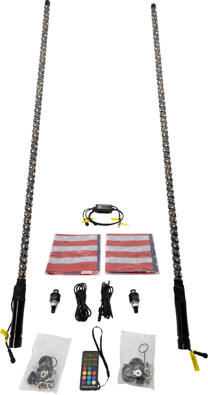BRITE-LITES 4' Multi-Function Whip Light Kit (Pair) - Part Number BL-WPEKIT4