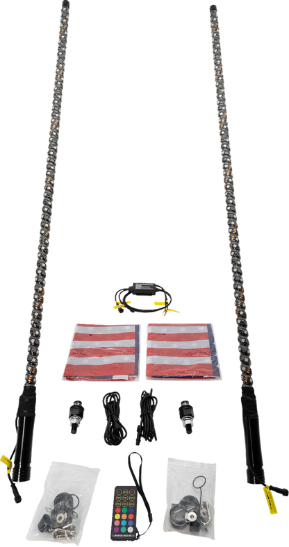 BRITE-LITES 4' Multi-Function Whip Light Kit (Pair) - Part Number BL-WPEKIT4