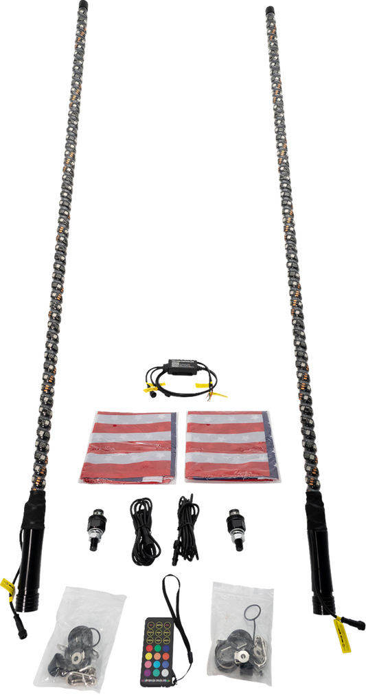 BRITE-LITES 4' Multi-Function Whip Light Kit (Pair) - Part Number BL-WPEKIT4