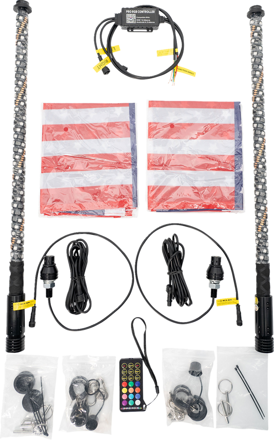 BRITE-LITES 2-Foot Whip Light Kit with Quick Connect - Model BL-WPSKIT2