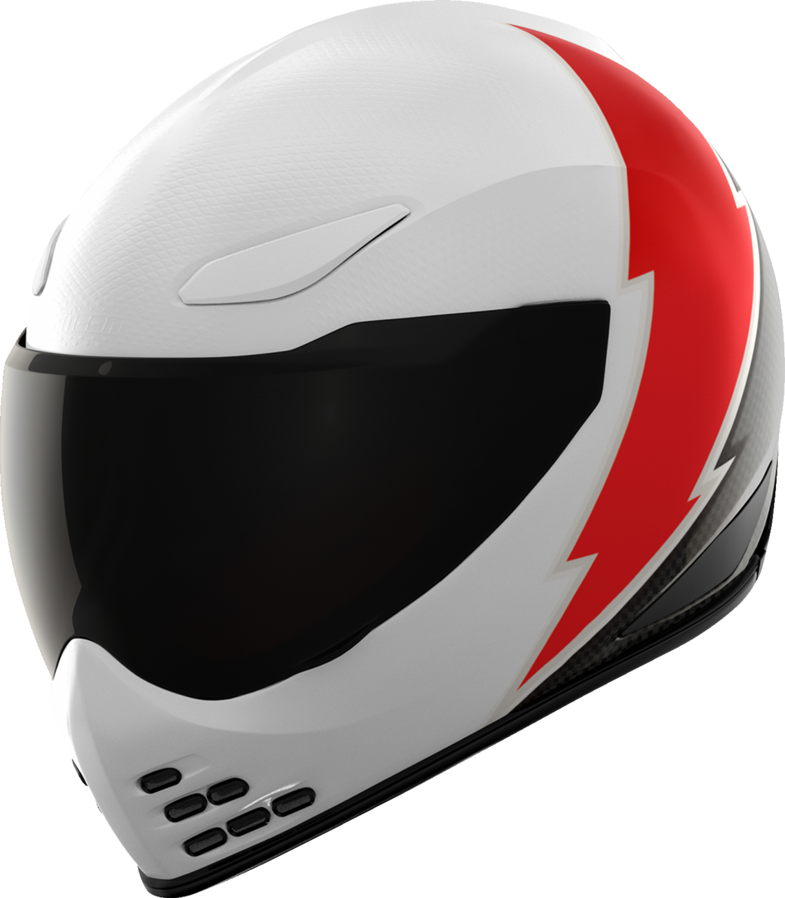 ICON Domain™ Slabtown White Helmet XS with Fog-Free Shield and Ventilation System