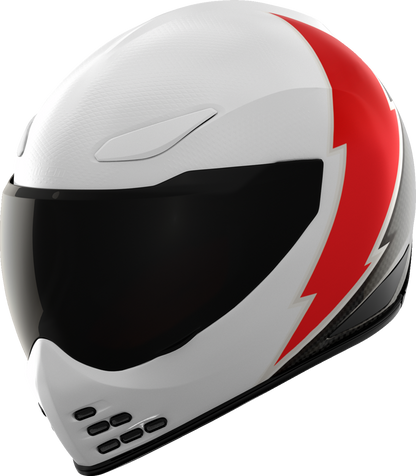 ICON Domain™ Slabtown White Helmet XS with Fog-Free Shield and Ventilation System