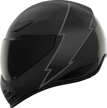 ICON Domain™ Slabtown Black Helmet - Small with Fog-Free Shield and Removable Liner