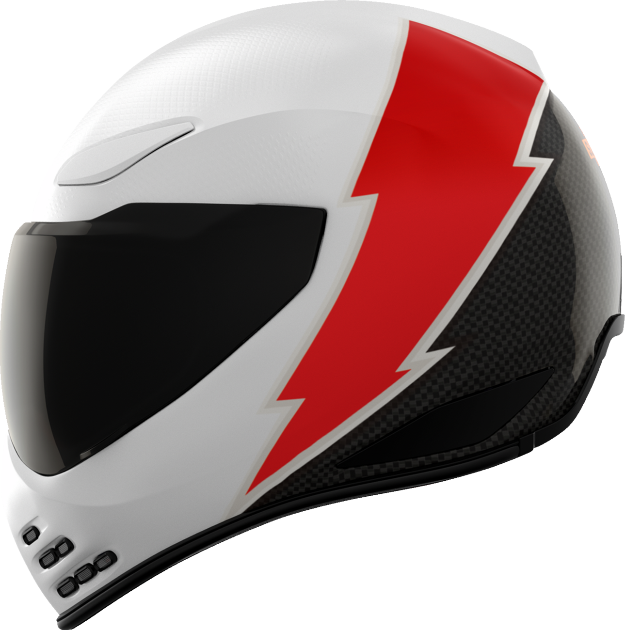 ICON Domain™ Slabtown White Helmet XS with Fog-Free Shield and Ventilation System