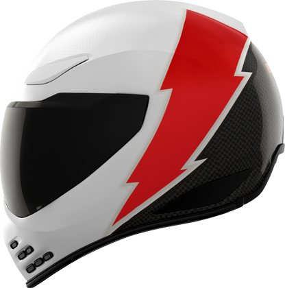 ICON Domain™ Slabtown White Helmet XS with Fog-Free Shield and Ventilation System