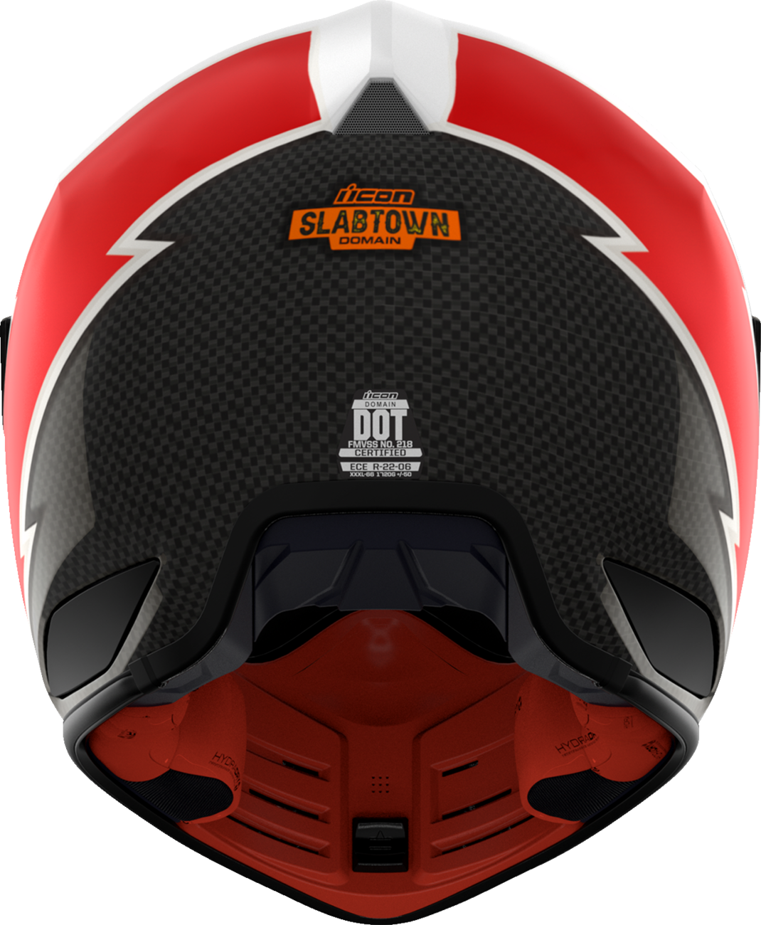 ICON Domain™ Slabtown White Helmet XS with Fog-Free Shield and Ventilation System
