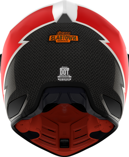 ICON Domain™ Slabtown White Helmet XS with Fog-Free Shield and Ventilation System