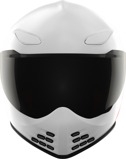 ICON Domain™ Slabtown White Helmet XS with Fog-Free Shield and Ventilation System