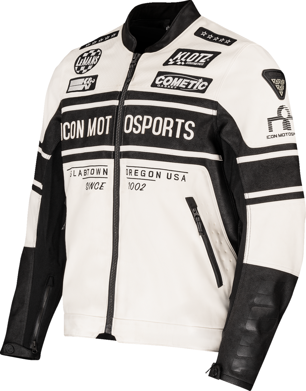 ICON Neo Daytona 2™ Jacket - White, Small | Synthetic Chassis with Impact Protectors and Ventilation