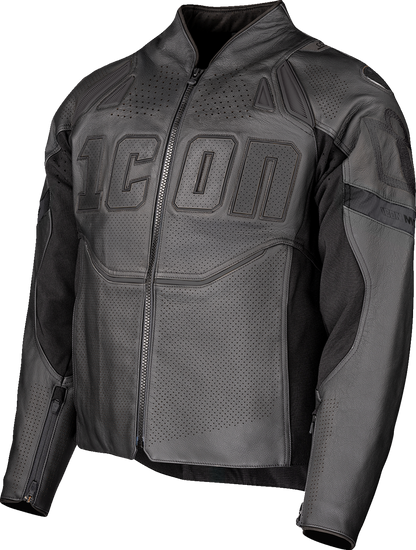 ICON Contra3 Rizz Rizz Jacket Stealth 2XL - Versatile Motorcycle Riding Gear with Impact Protection