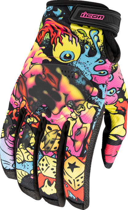 ICON Hooligan™ Scatterbrain Gloves 2XL with Durable Synthetic Palm and Breathable Mesh Backhand