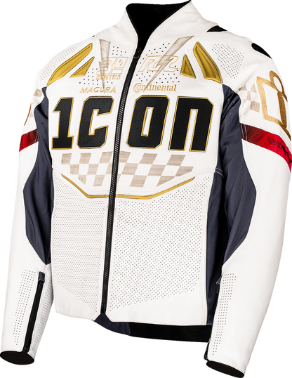 ICON Contra3 Rizz Rizz Jacket 2XL by ICON - Part Number 2810-4304 White